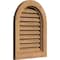 Ekena Millwork Round Top Gable Vent Functional, Western Red Cedar Gable Vent w/ Brick Mould Face Frame, 26"W x 30"H GVWRT26X3000SFUWR - alternate 2